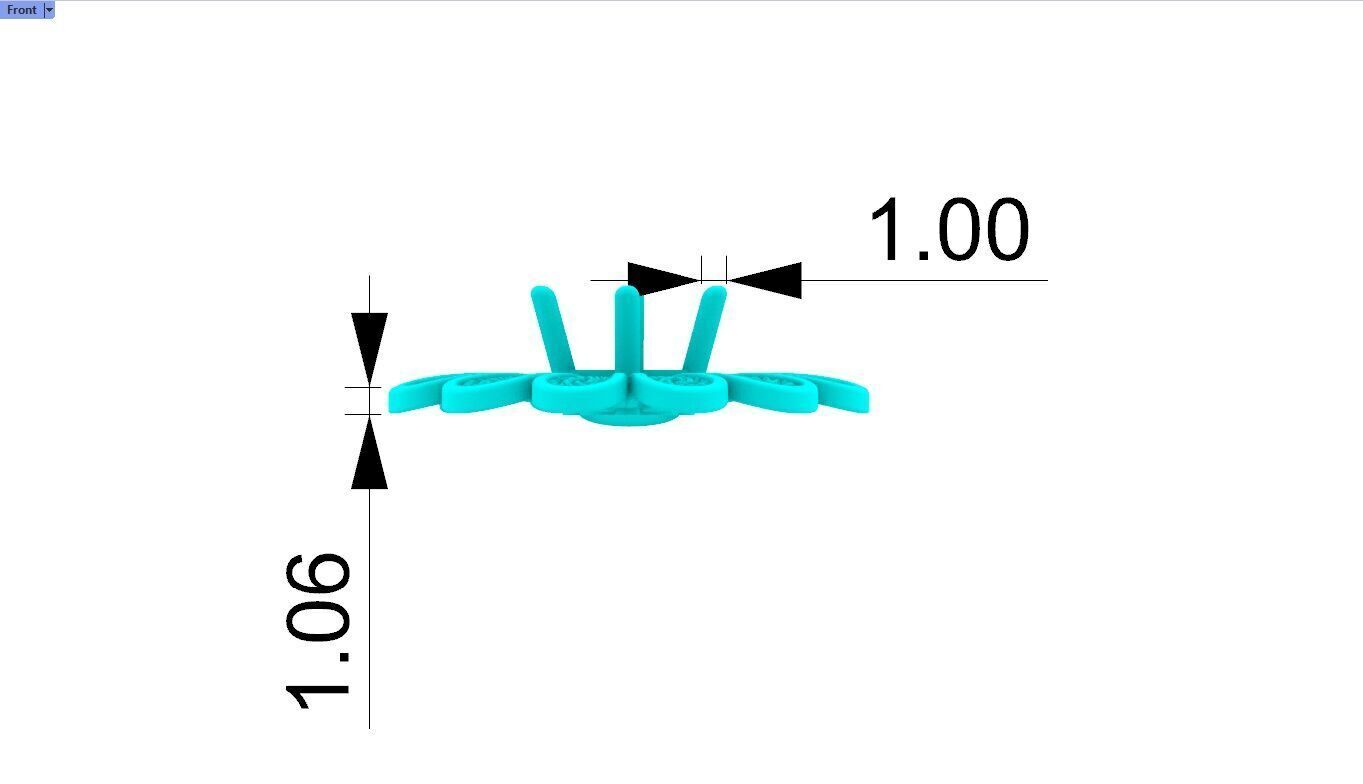 Filigree Flower Stud and Pendant 5 Daisy with stone 3D print model_17