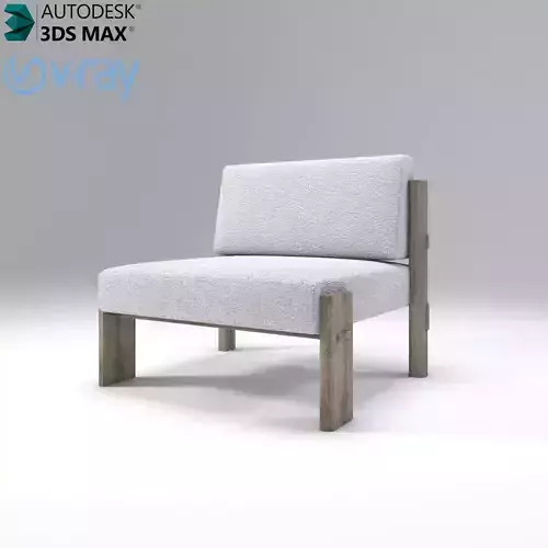 Minimalistic Chair with Upholstery