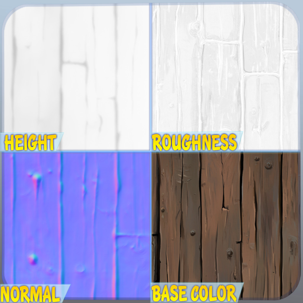 Stylized Wood Floor Seamless Texture Texture_1