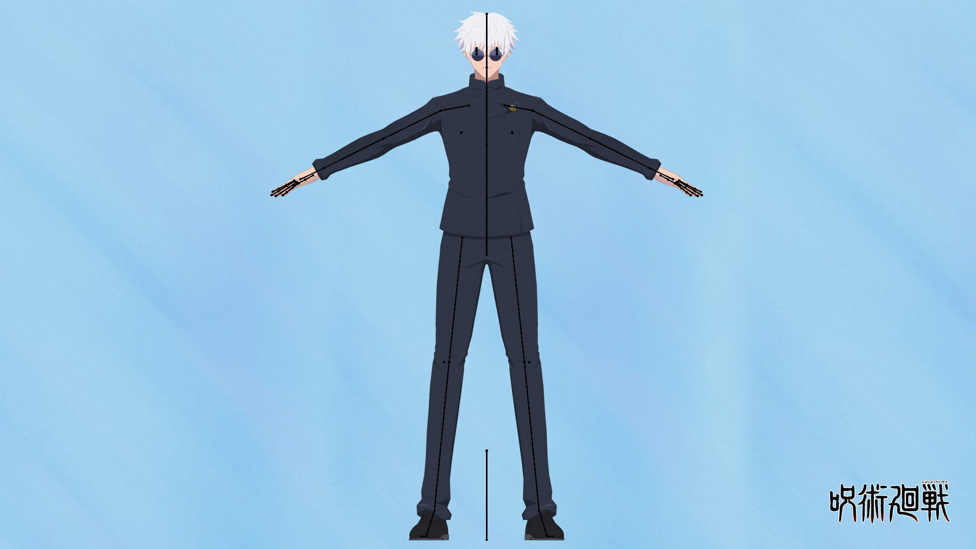 Young Gojo Satoru - Jujutsu Kaisen Low-poly 3D model_9