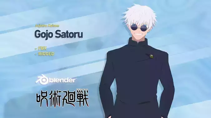 Young Gojo Satoru - Jujutsu Kaisen Low-poly 3D model Young Gojo Satoru - Jujutsu Kaisen Low-poly 3D model