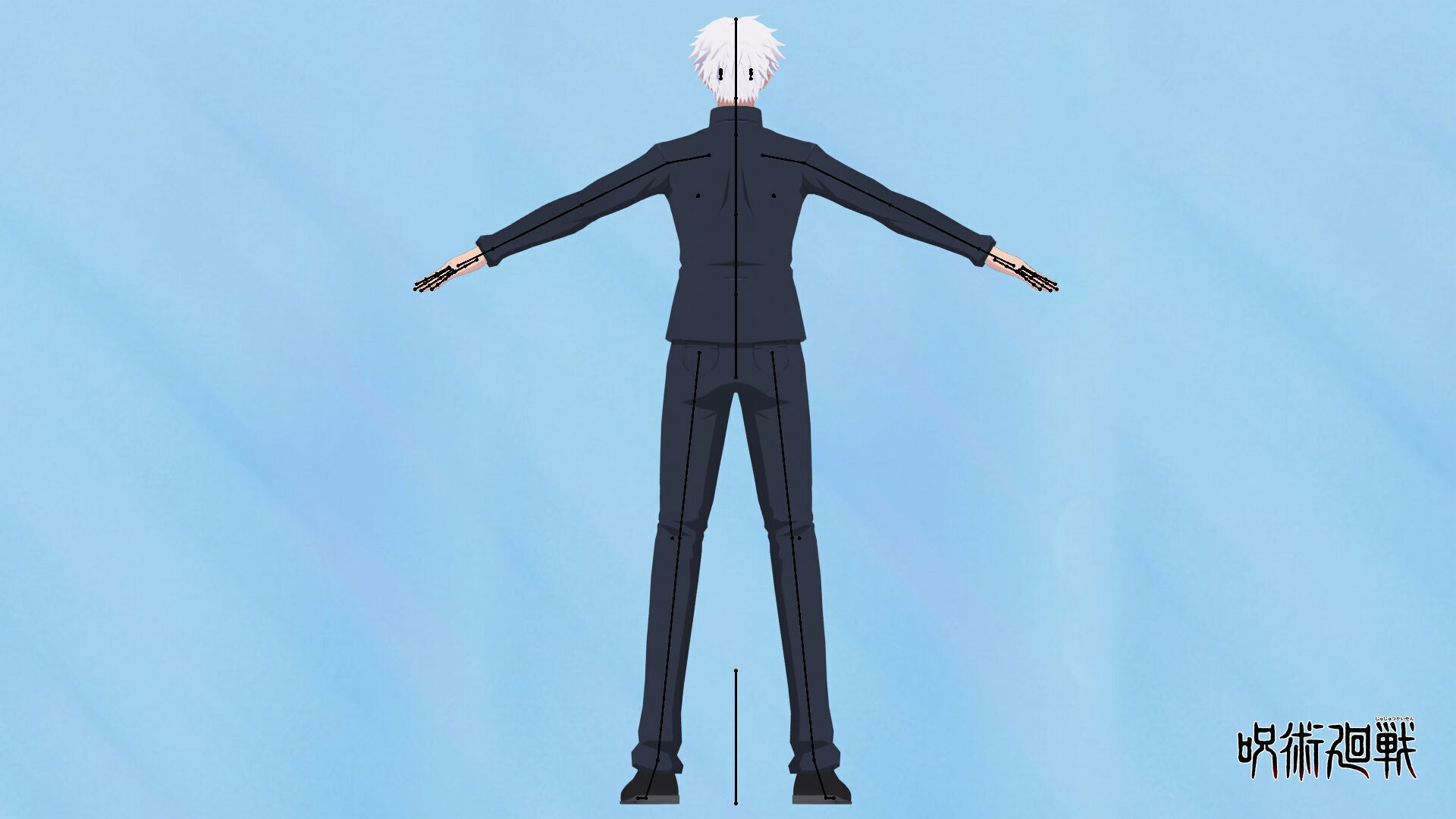 Young Gojo Satoru - Jujutsu Kaisen Low-poly 3D model_10