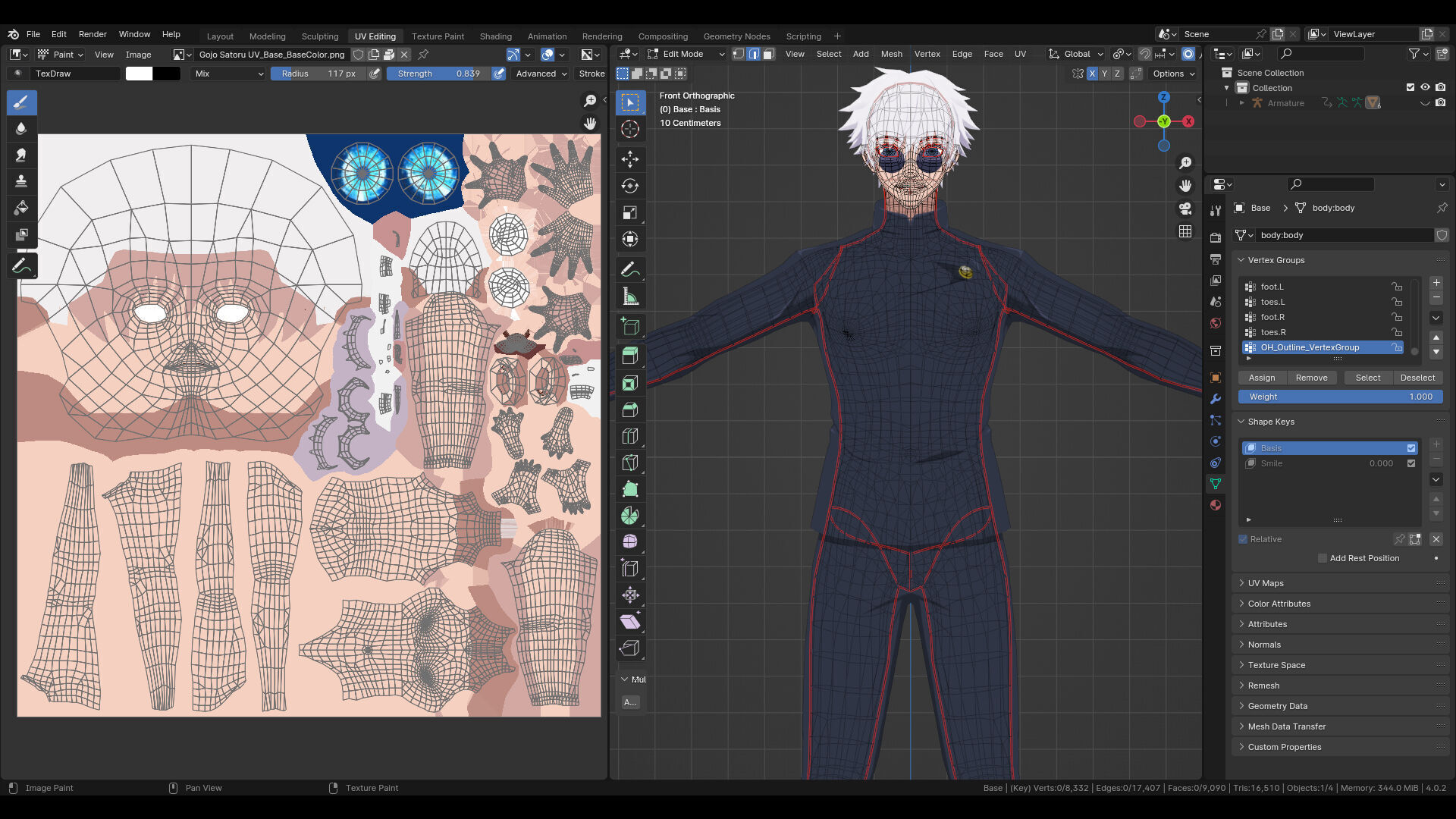 Young Gojo Satoru - Jujutsu Kaisen Low-poly 3D model_8