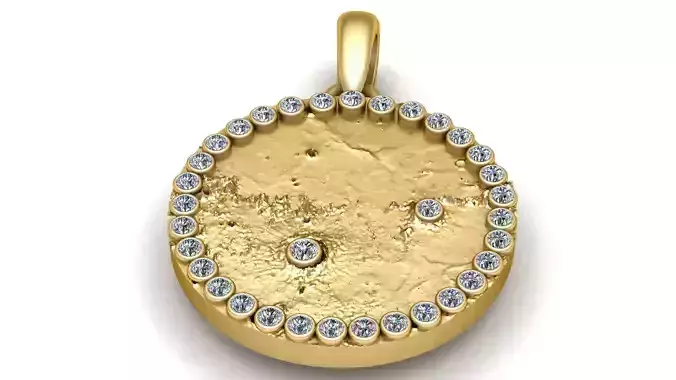 GOLD COIN PENDANT 3D PRINTABLE MODEL