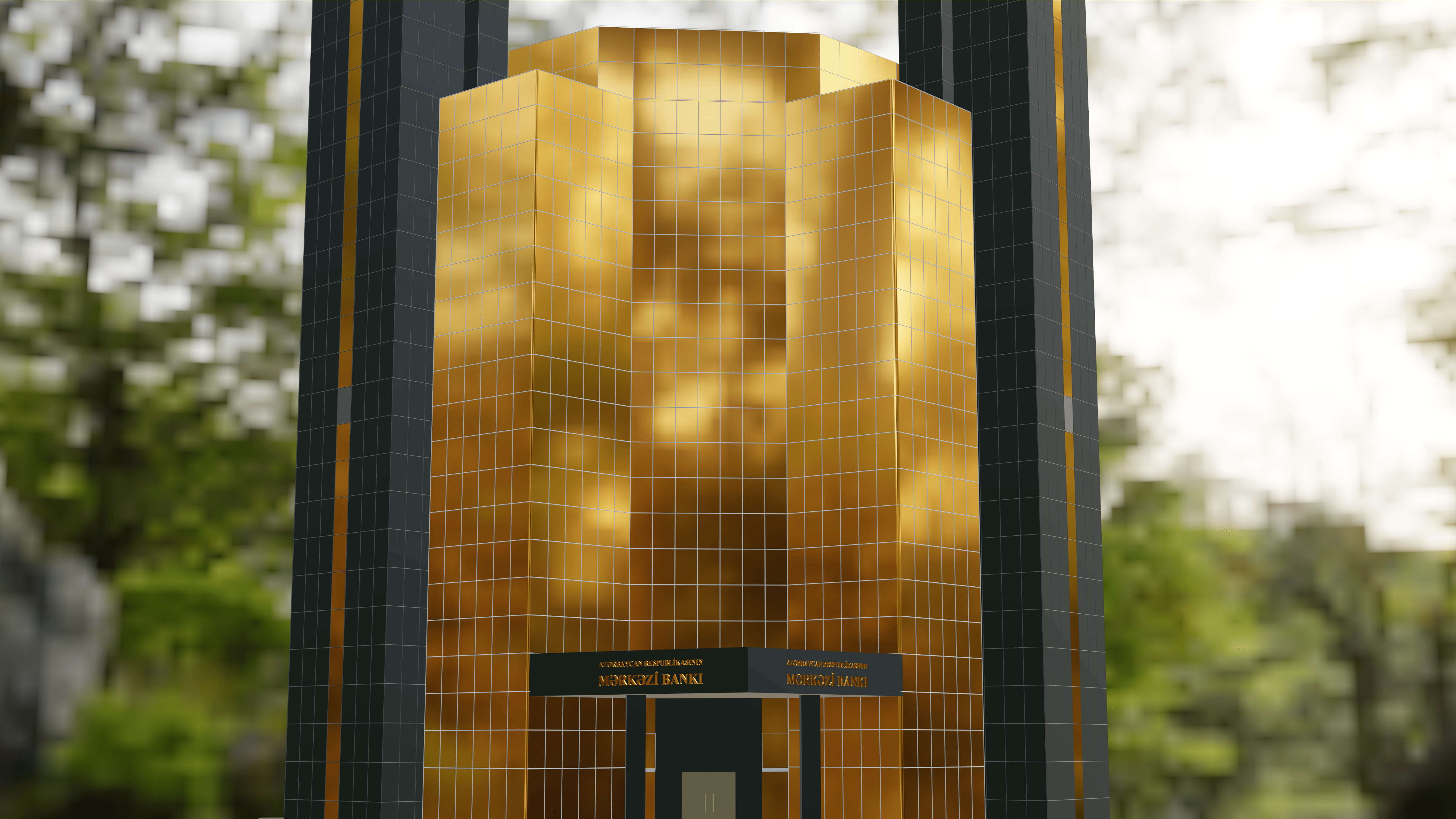 Azerbaijan Republic Central Bank - 3D Model 3D model_2