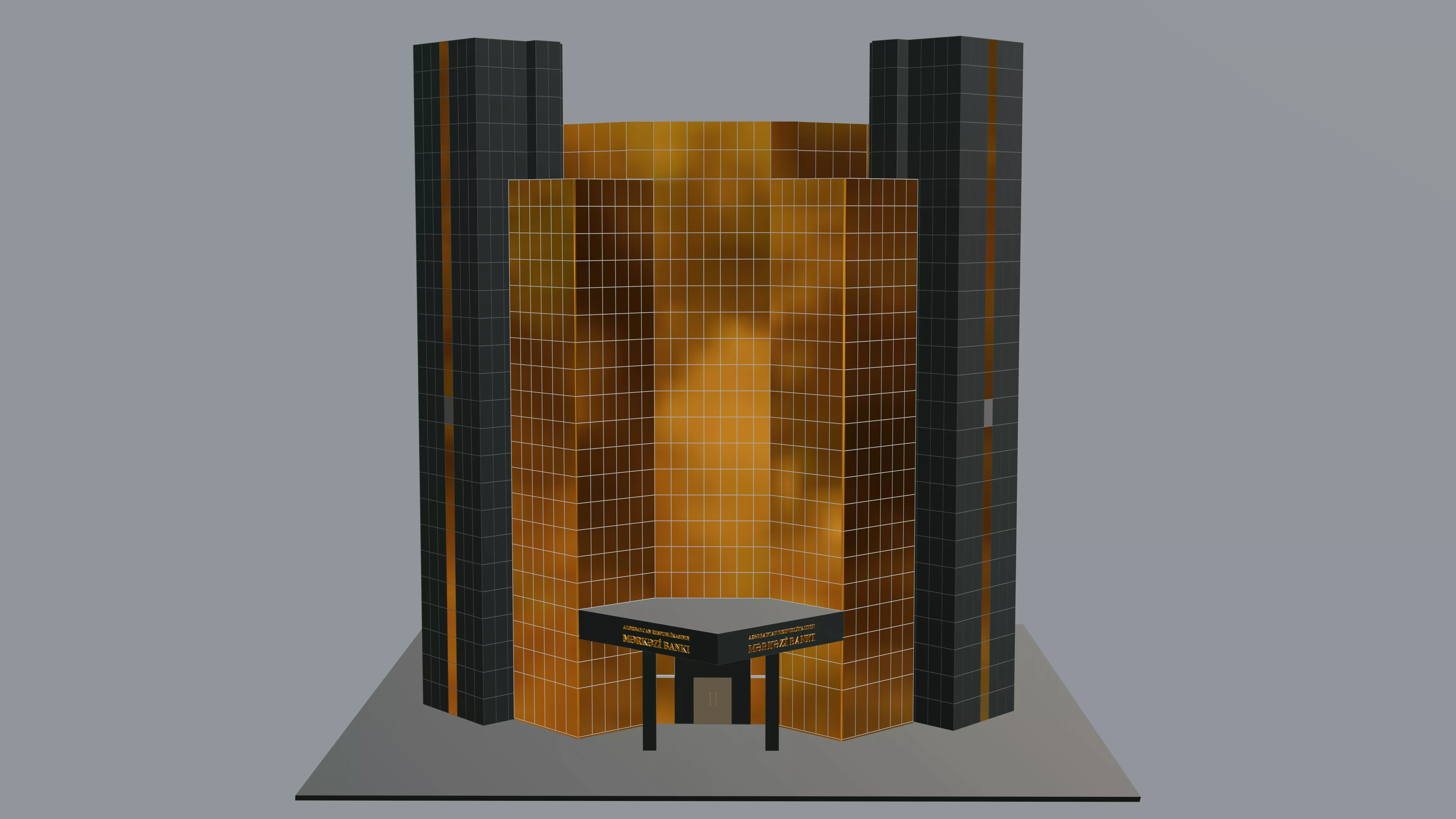 Azerbaijan Republic Central Bank - 3D Model 3D model_0