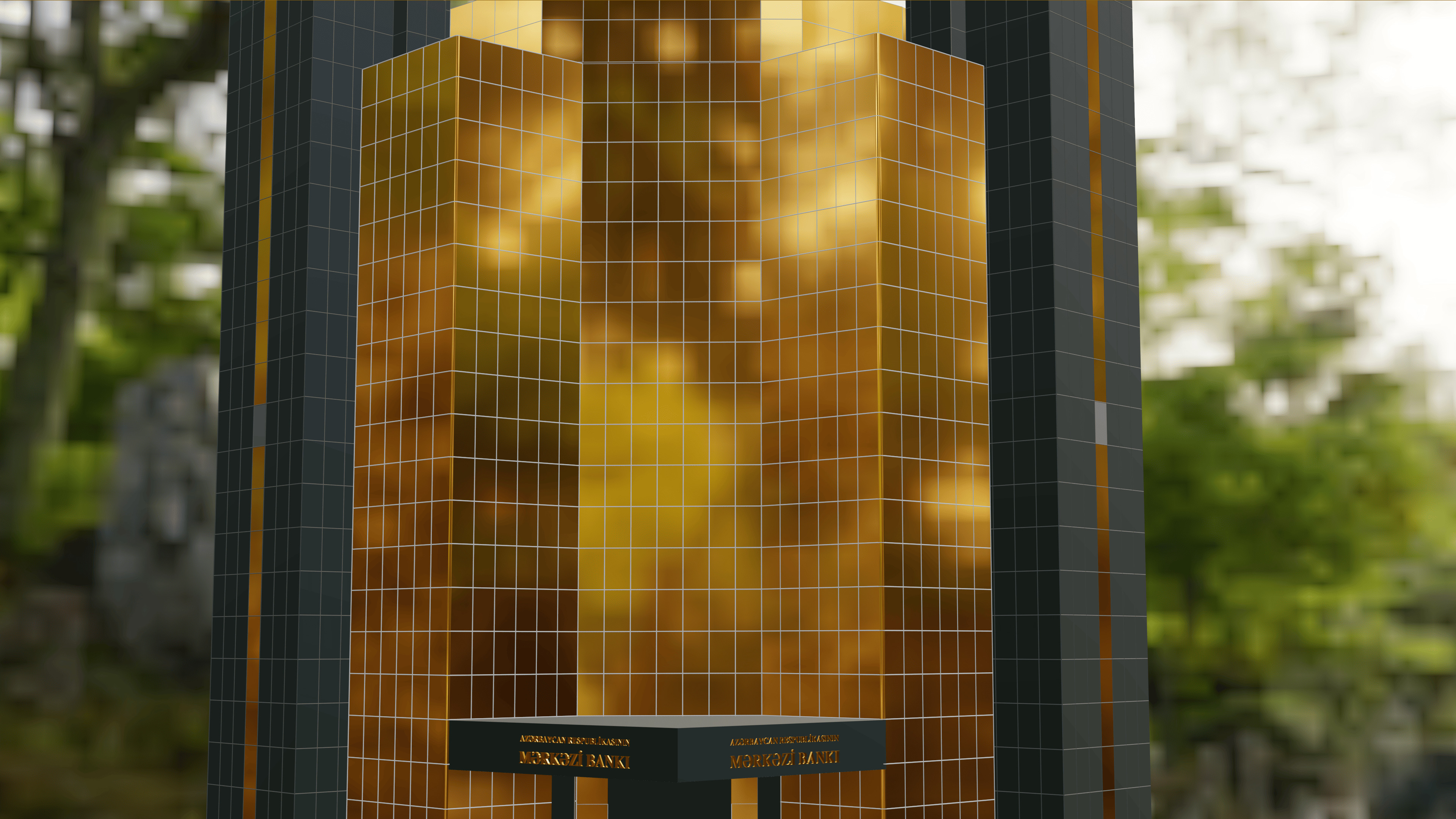 Azerbaijan Republic Central Bank - 3D Model 3D model_4