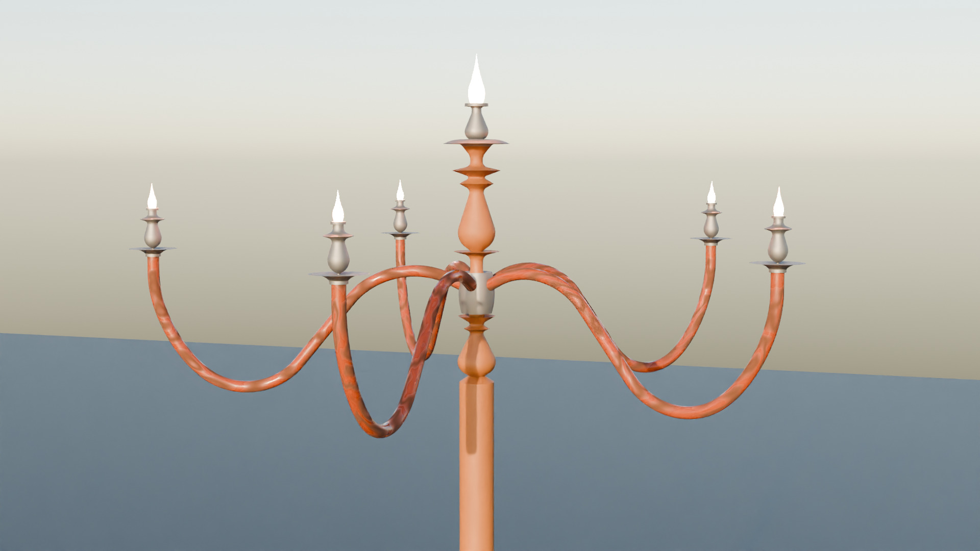 Low-poly Candle Stand Low-poly 3D model_2
