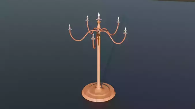 Low-poly Candle Stand