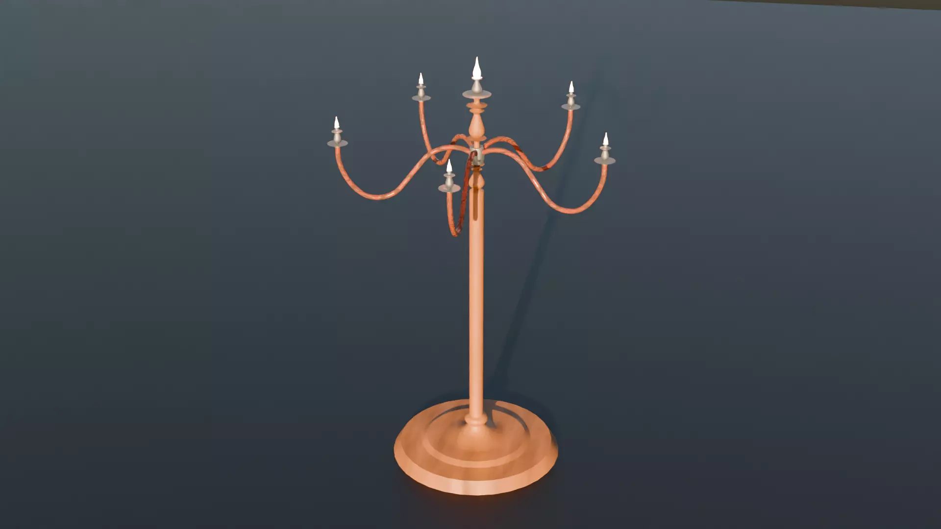 Low-poly Candle Stand Low-poly 3D model_0