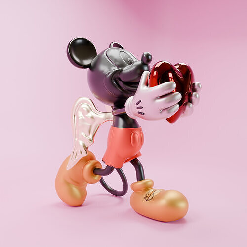 Mickey Mouse Valentines Day 3D print model