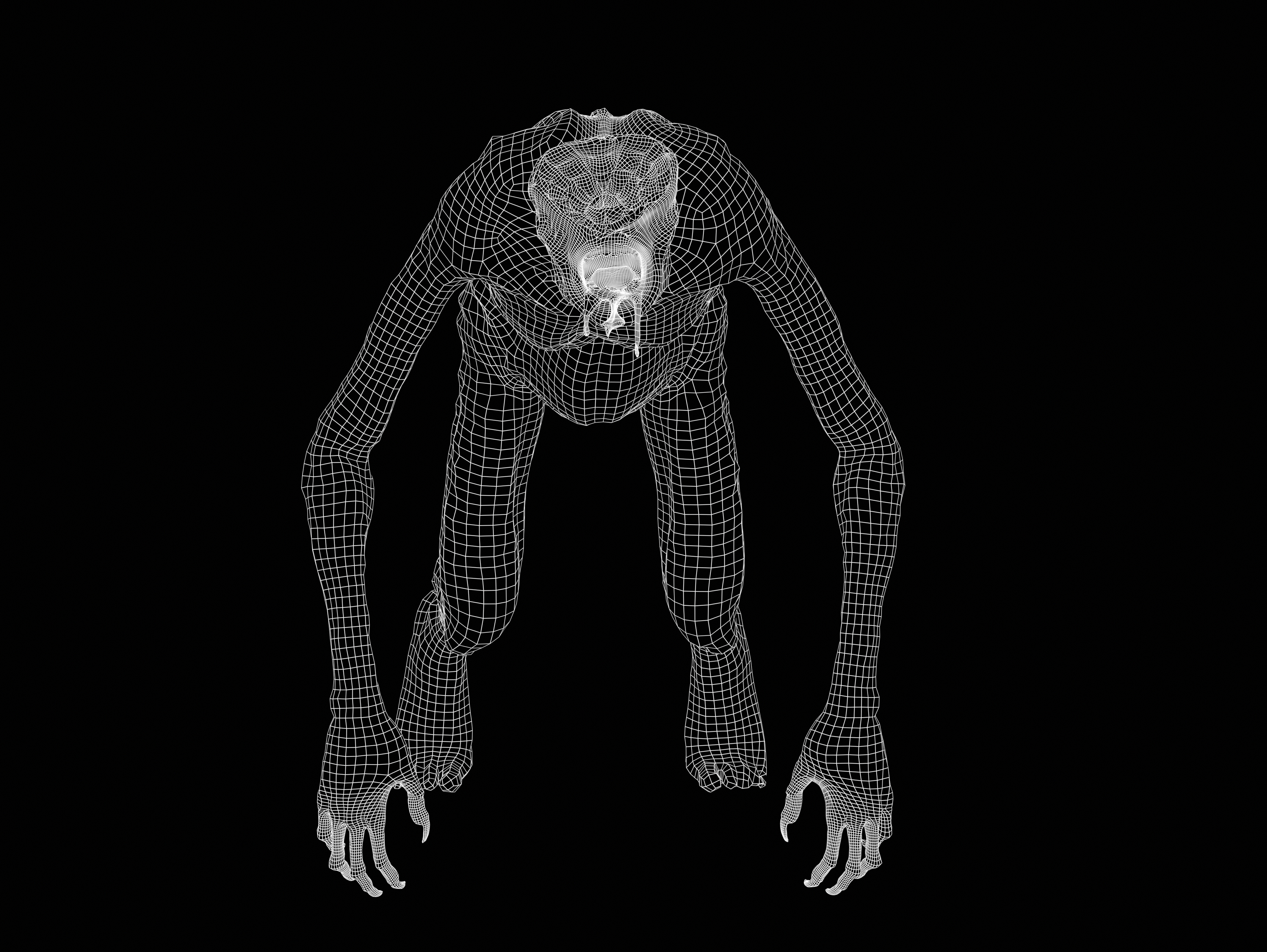 Demon from Constantine Low-poly 3D model_14