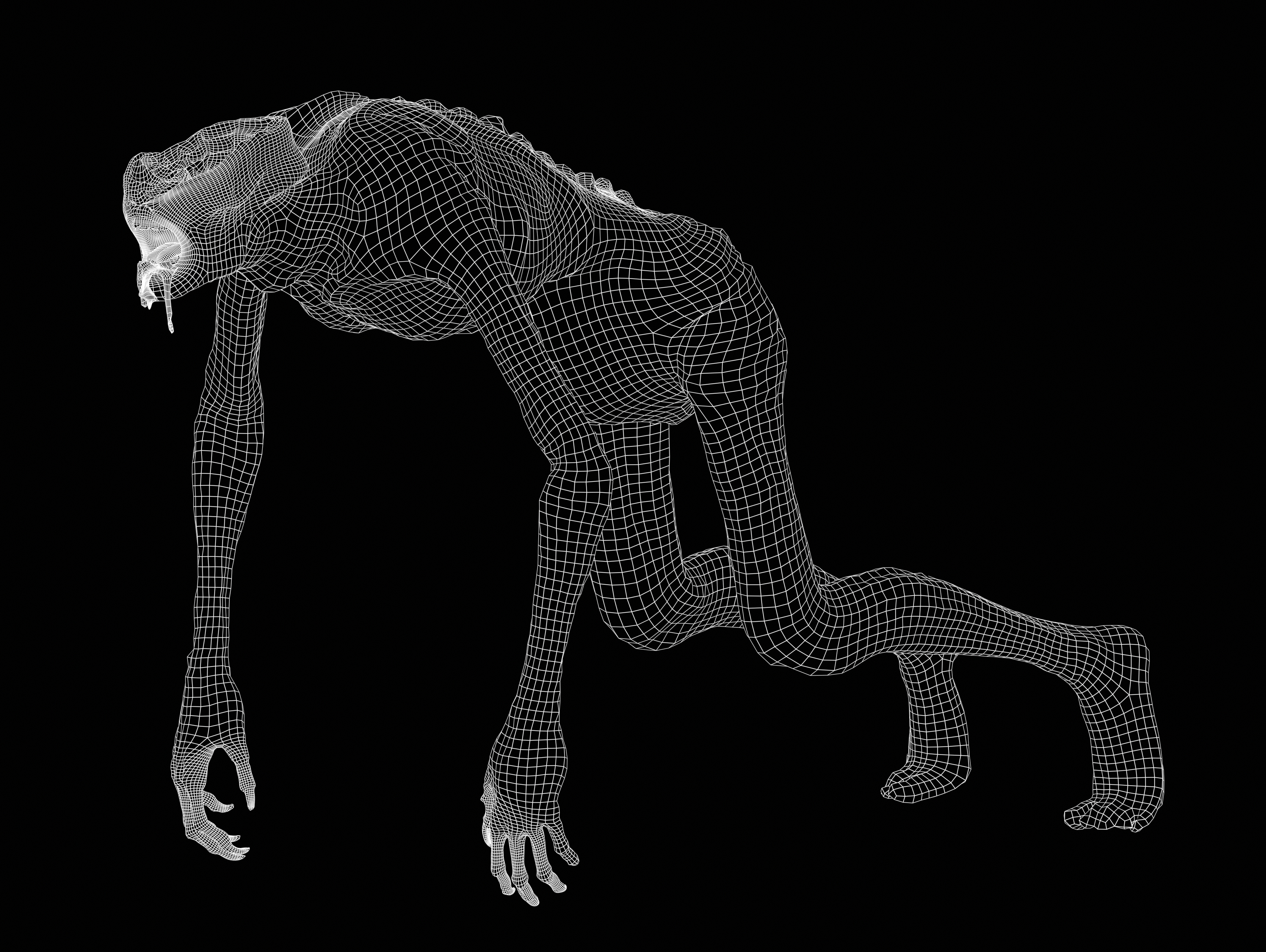 Demon from Constantine Low-poly 3D model_13