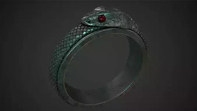 Ouroboros Snake Ring Ornament 