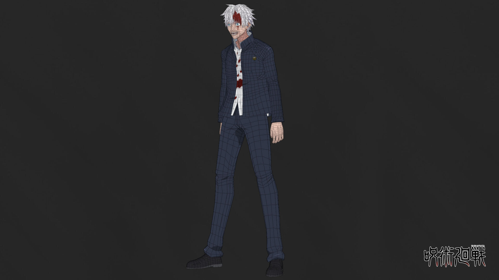 Young Gojo Satoru Murasaki - Jujutsu Kaisen Low-poly 3D model_7
