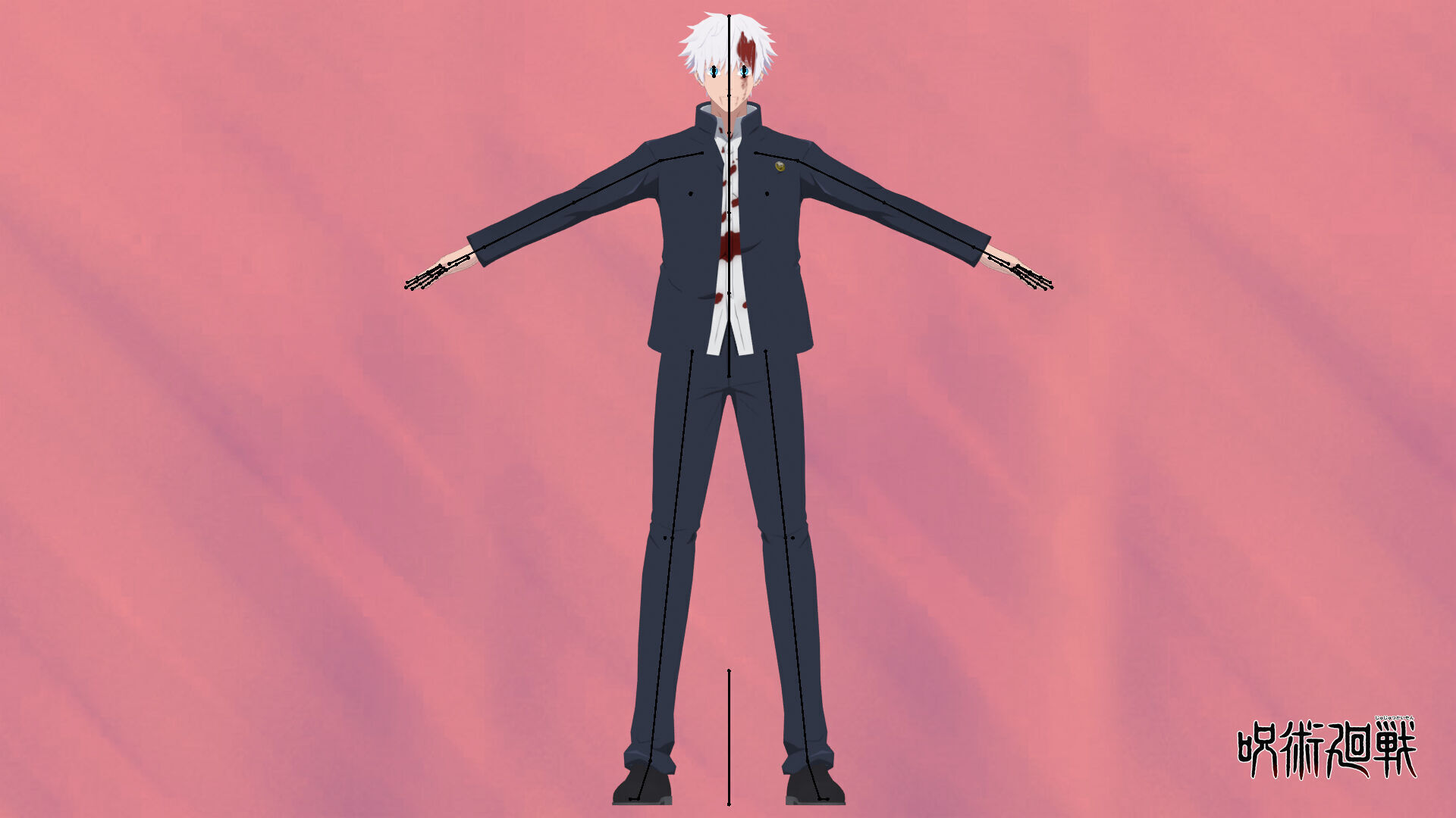 Young Gojo Satoru Murasaki - Jujutsu Kaisen Low-poly 3D model_10