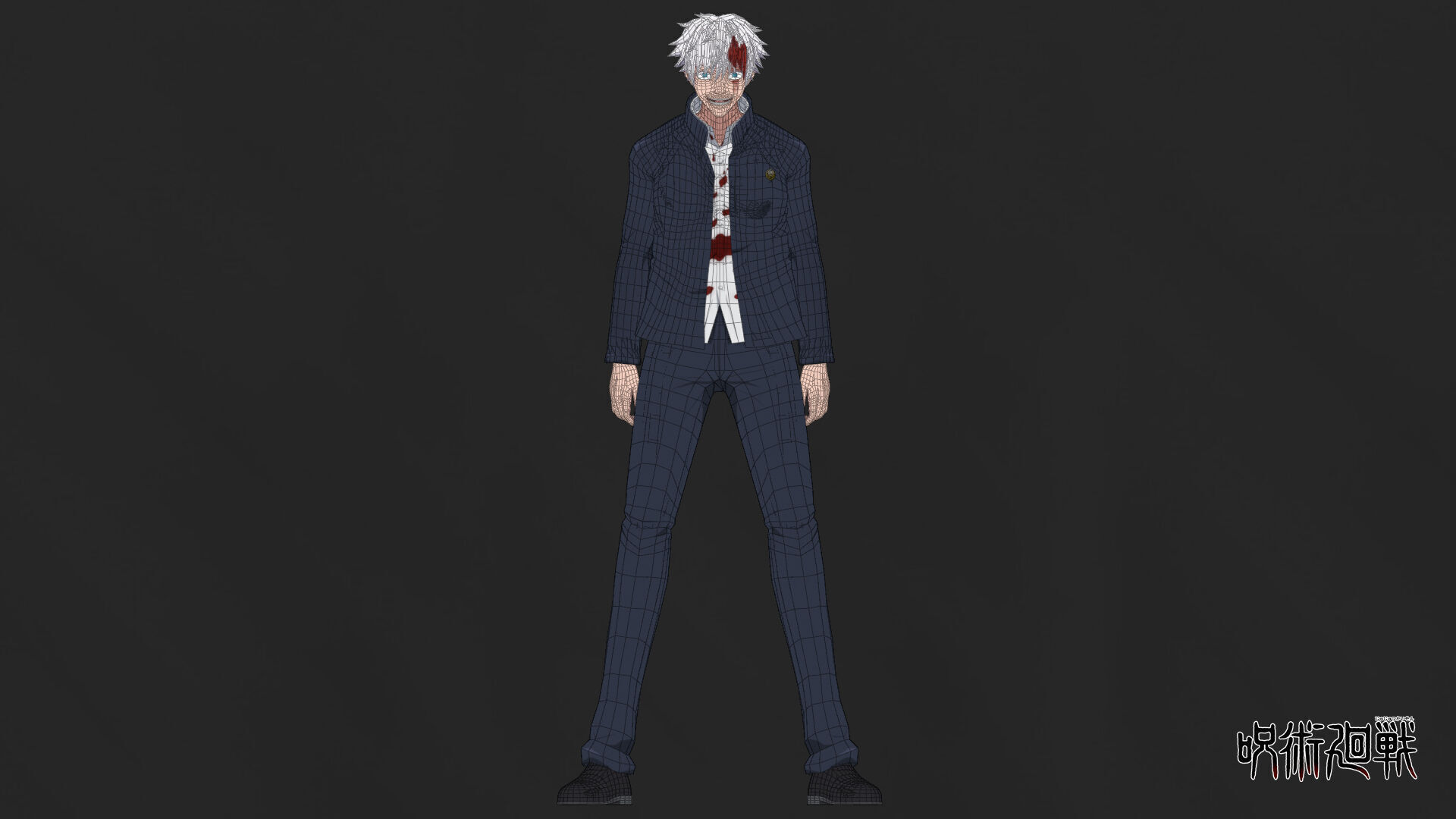 Young Gojo Satoru Murasaki - Jujutsu Kaisen Low-poly 3D model_6