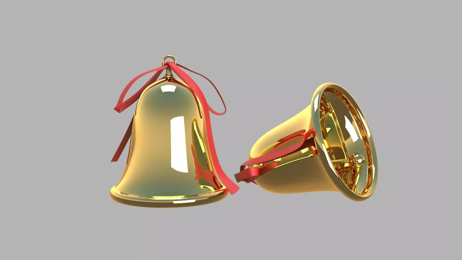 Bell 02 golden 3D model_0