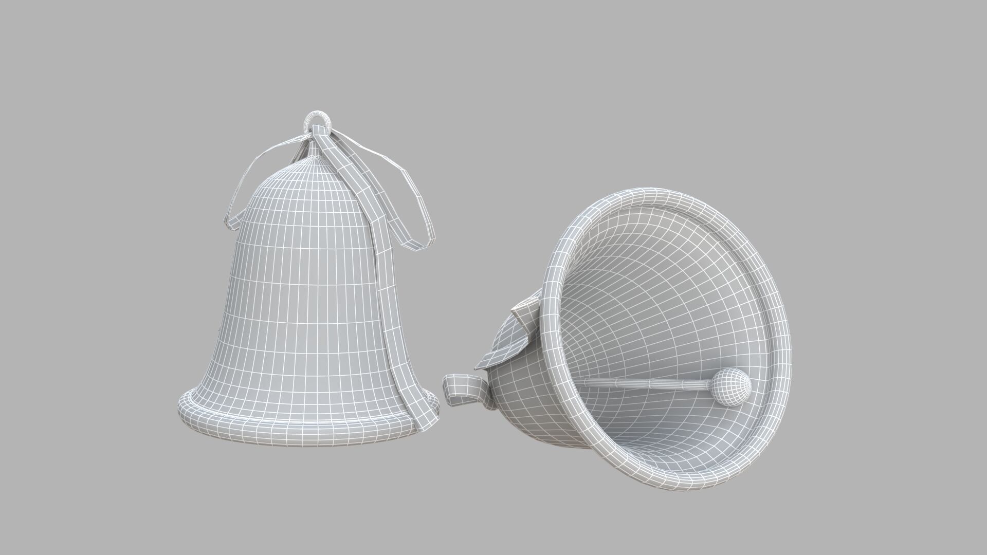 Bell 02 silver 3D model_7