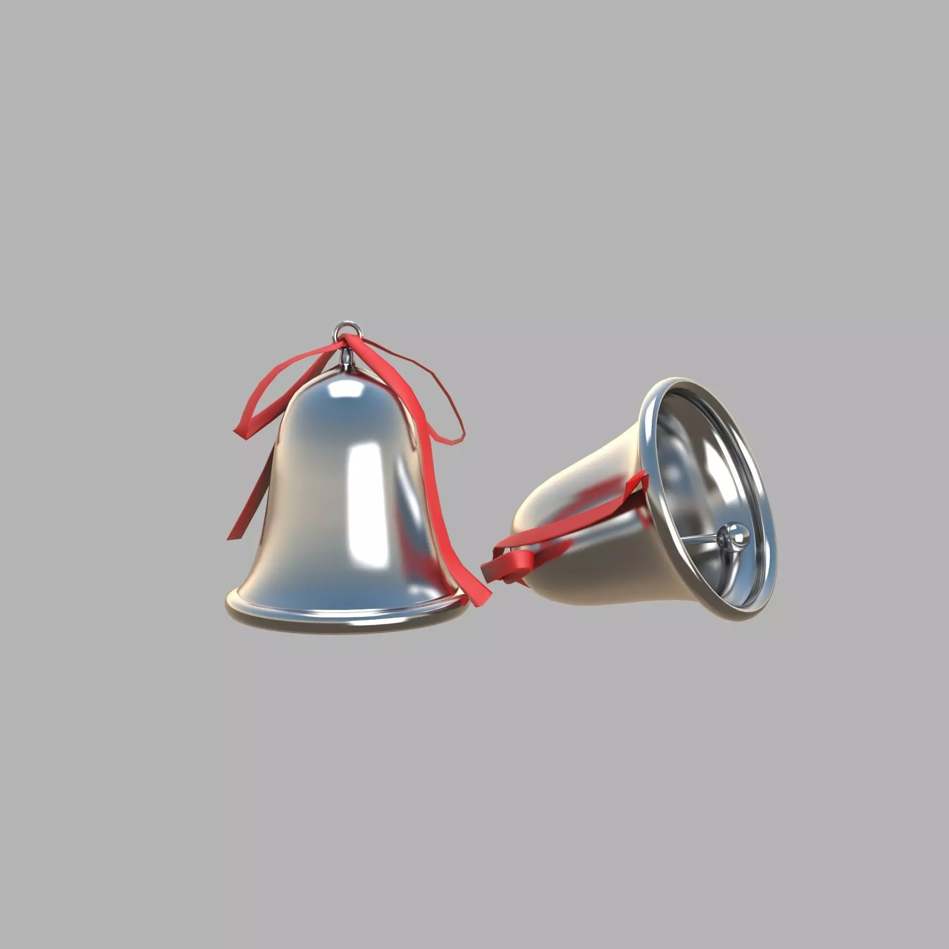 Bell 02 silver 3D model_0