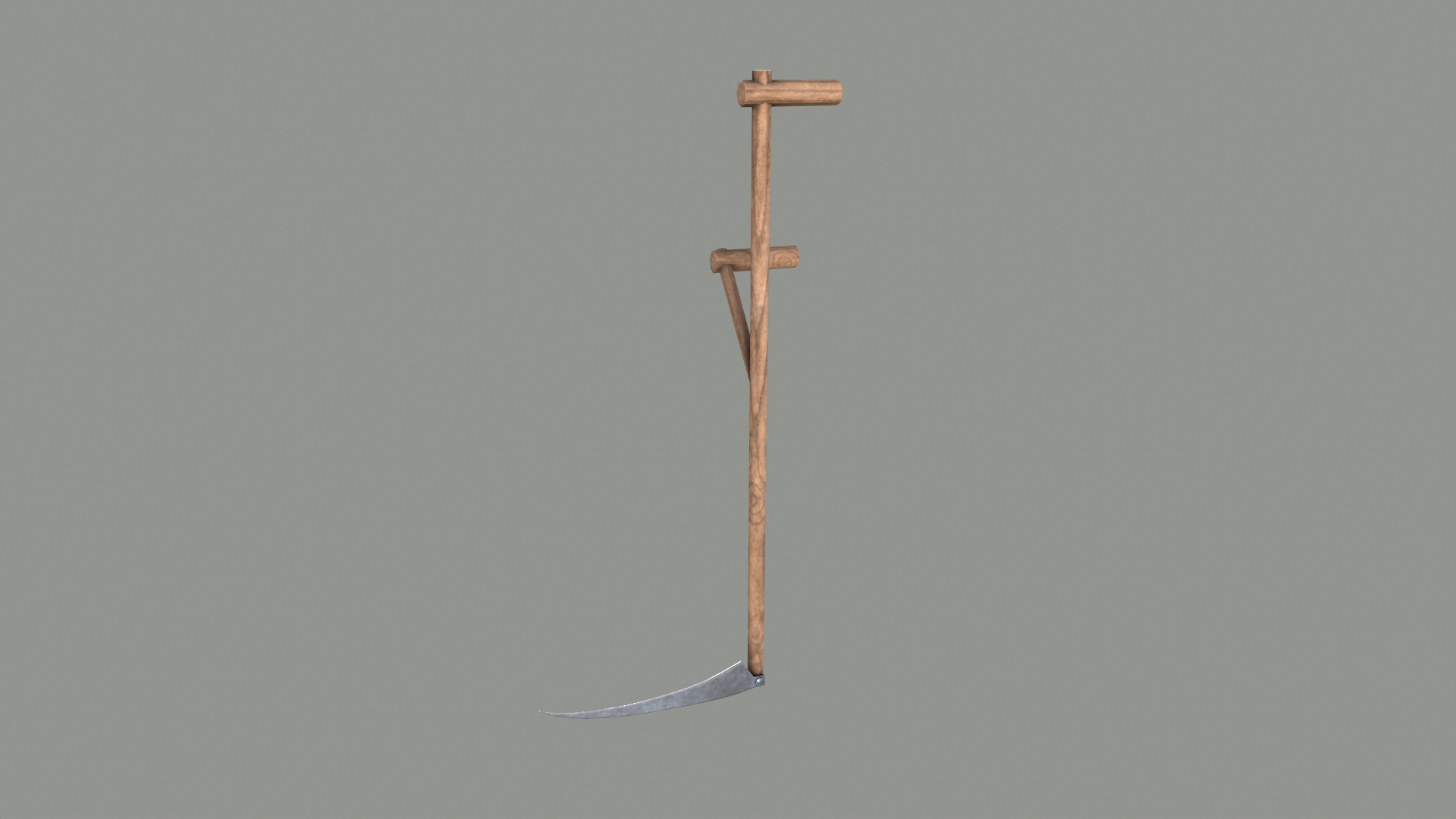 Tool Rack with Garden Tools Low-poly 3D model_10