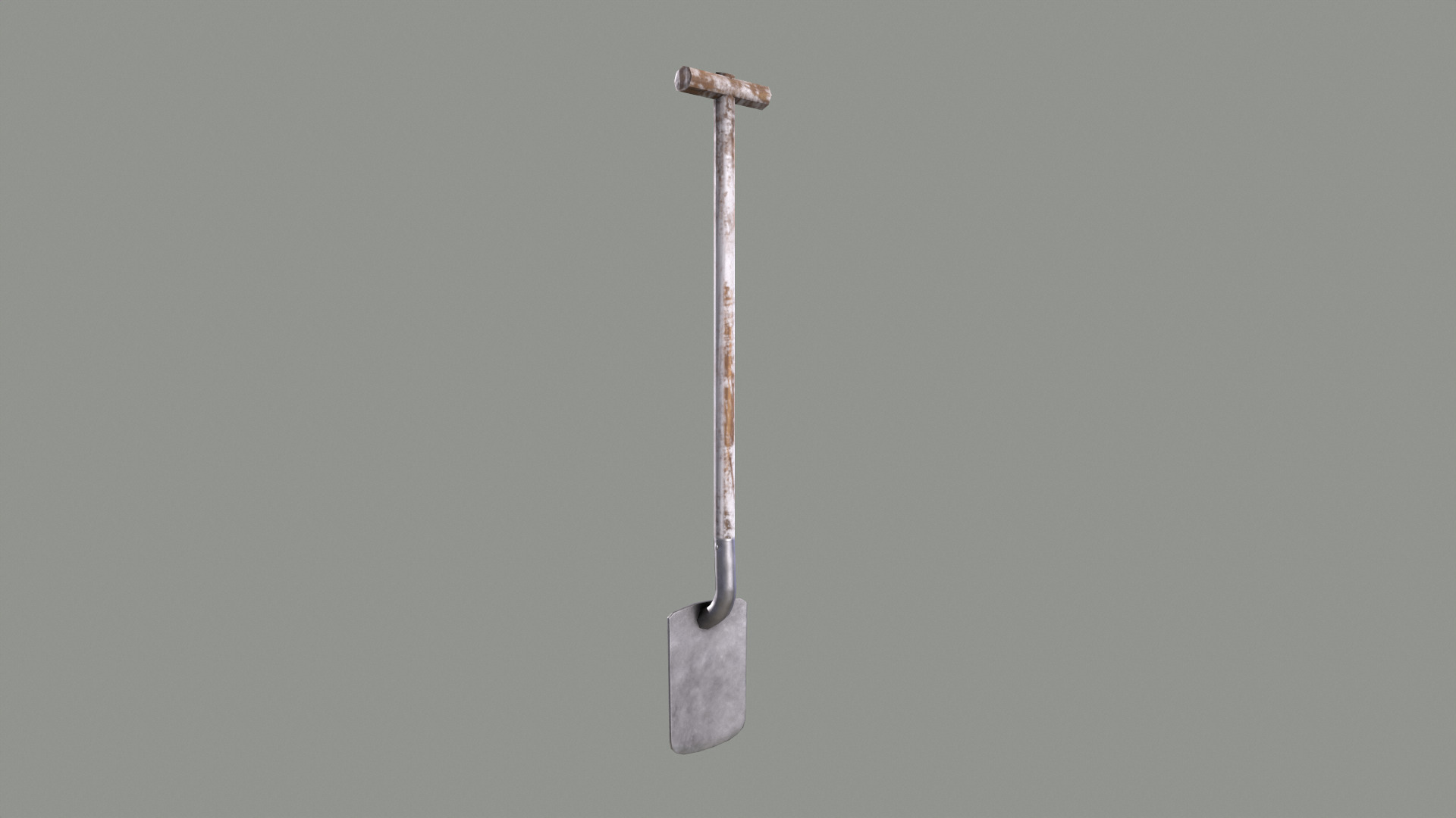 Tool Rack with Garden Tools Low-poly 3D model_9
