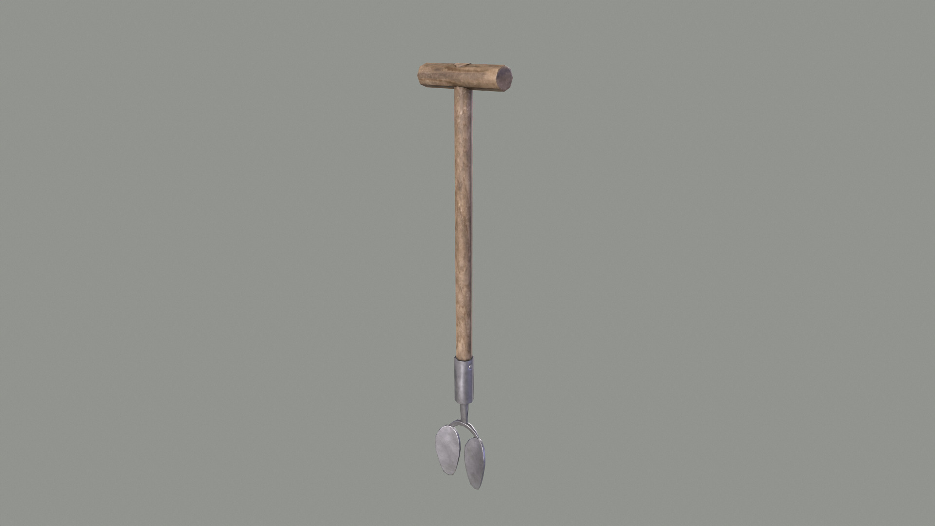 Tool Rack with Garden Tools Low-poly 3D model_11