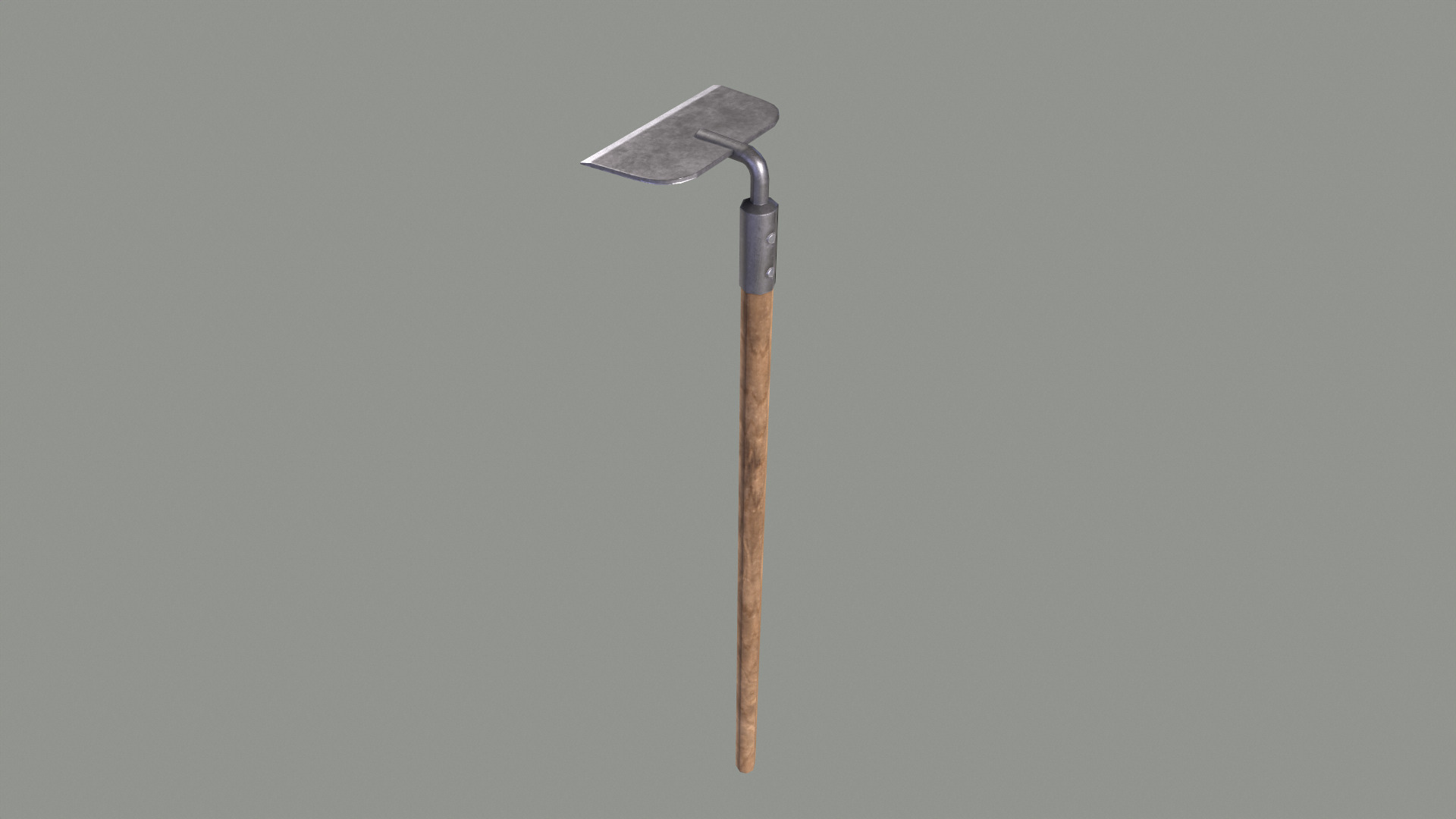 Tool Rack with Garden Tools Low-poly 3D model_7
