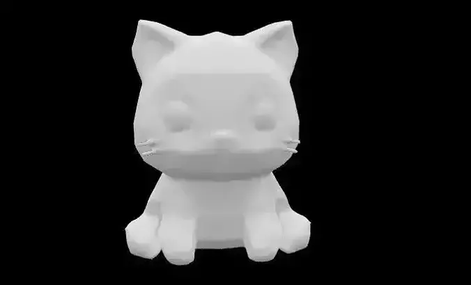 lowpoly cat