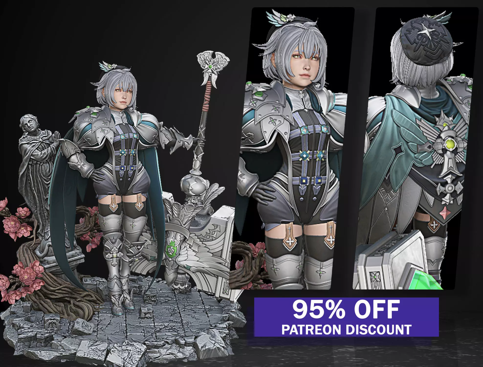 White y Green Hammer 3D print model