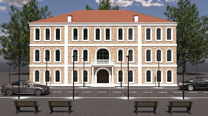 Classical style building 3D model