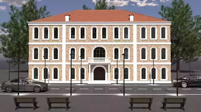 Classical style building 3D model