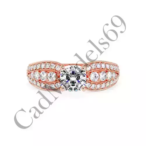 Engagement Ring42 3DM Model with 28 IMAGES and 7 VIDEOS 3D print model