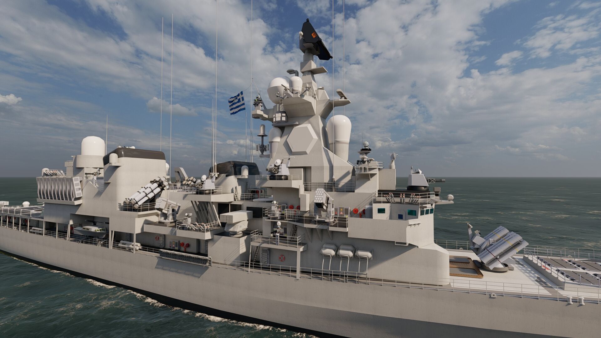 NAVY FRIGATE 3D model_8