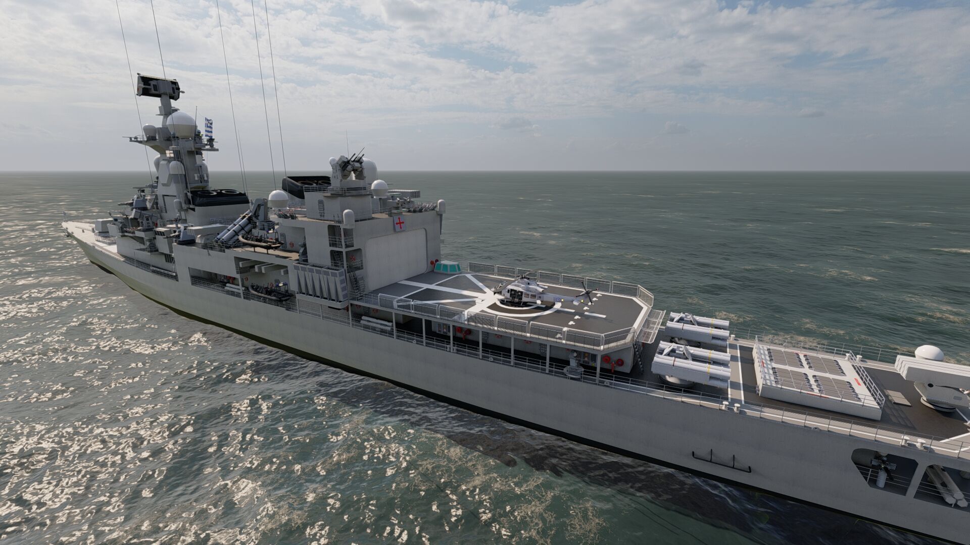 NAVY FRIGATE 3D model_2