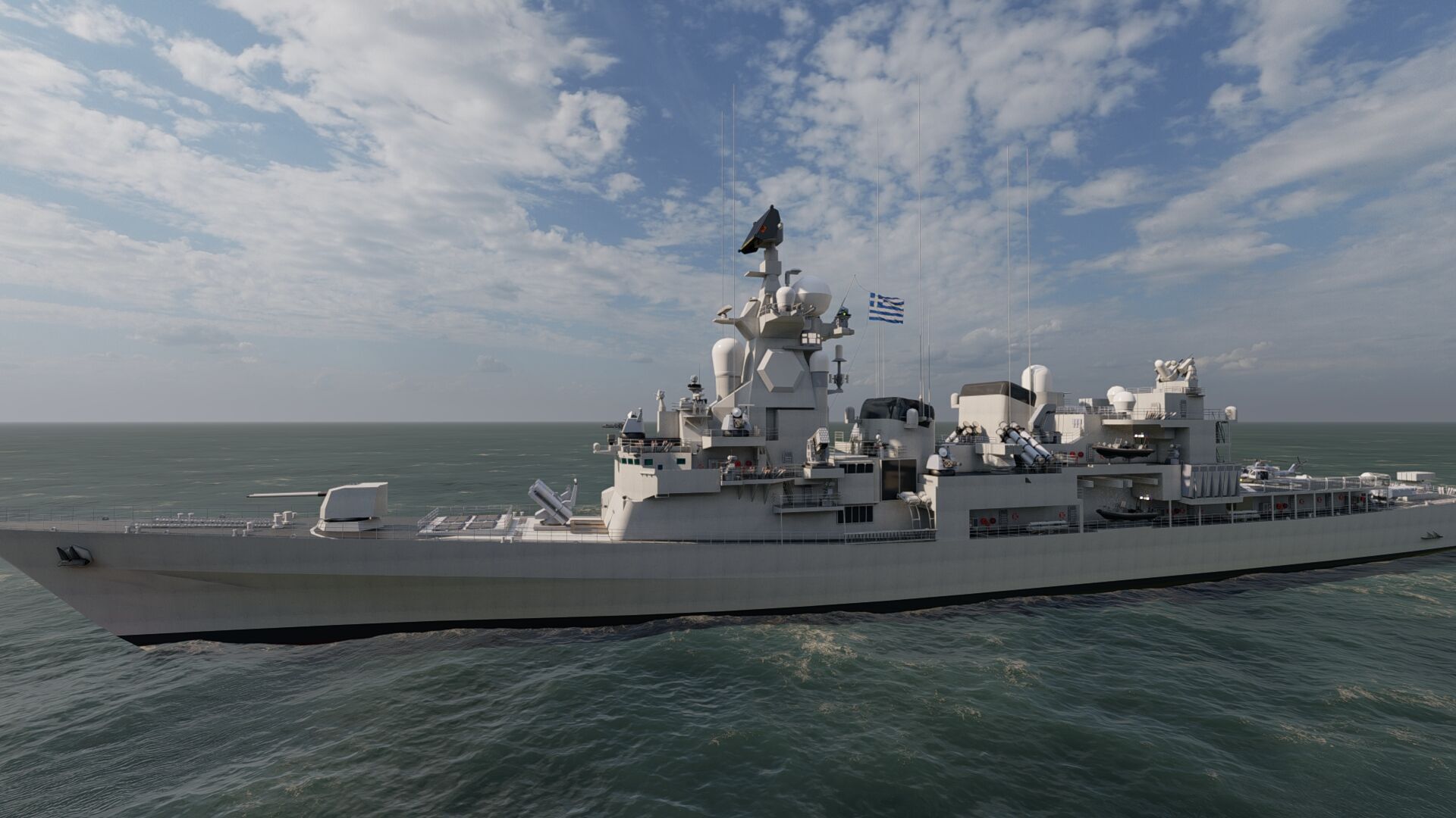 NAVY FRIGATE 3D model_1