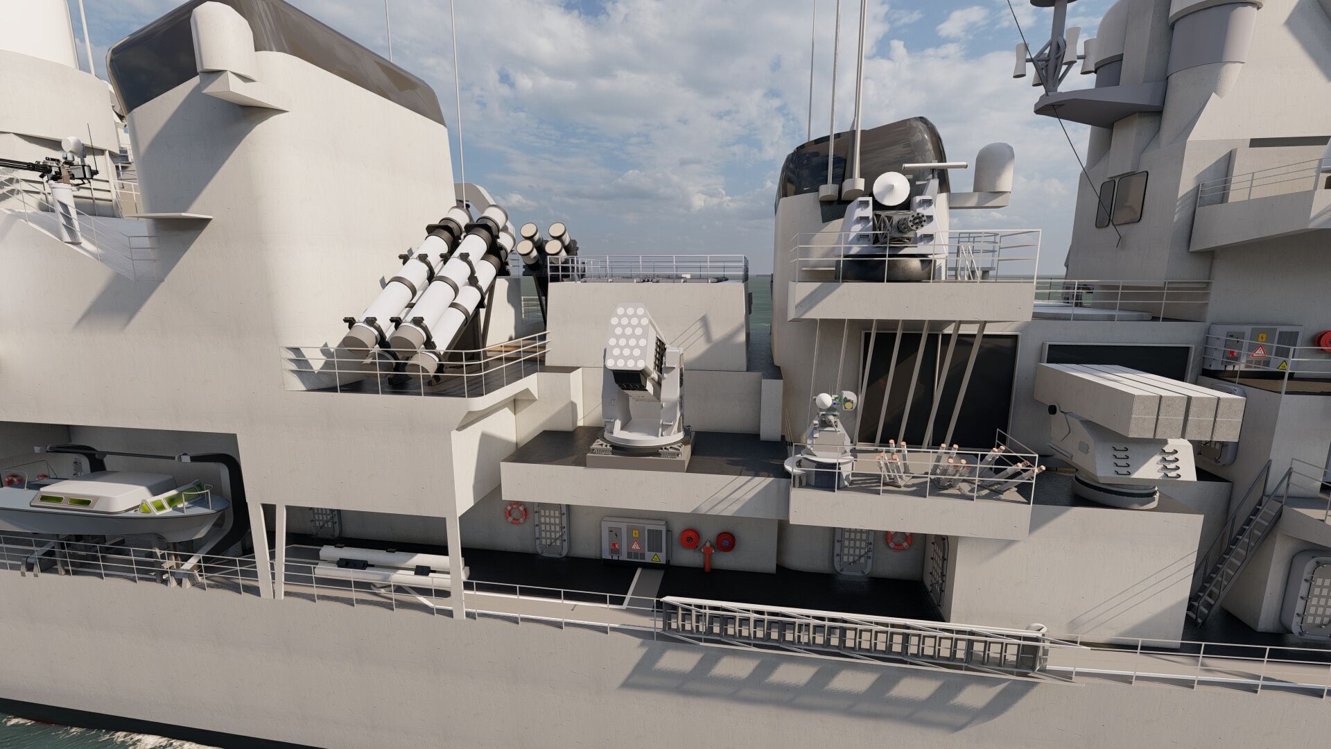 NAVY FRIGATE 3D model_9