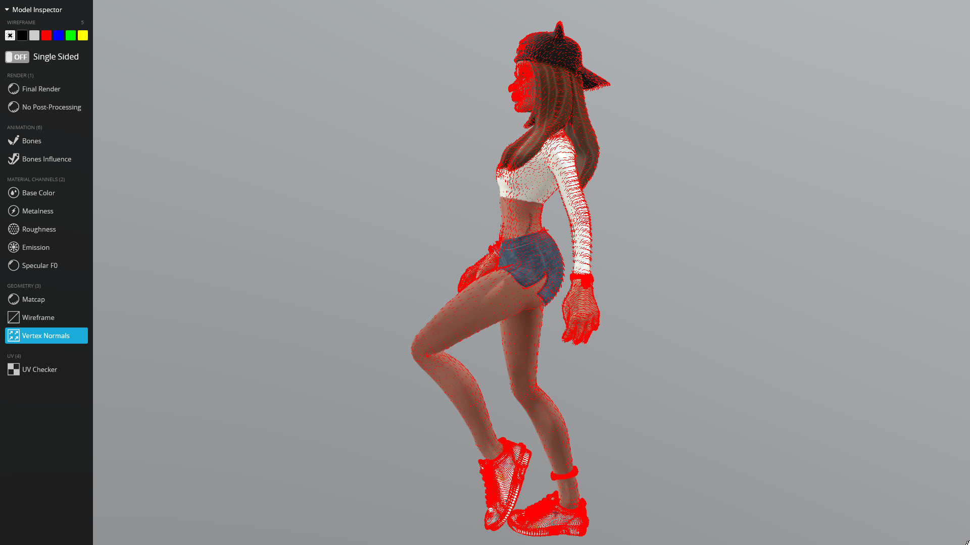 Female character animated 3D model_29