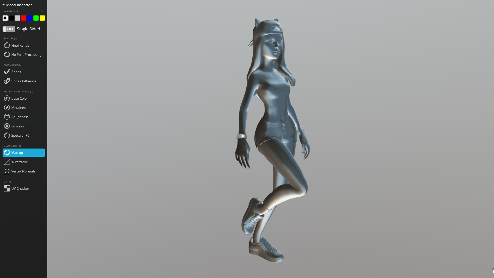 Female character animated 3D model_22