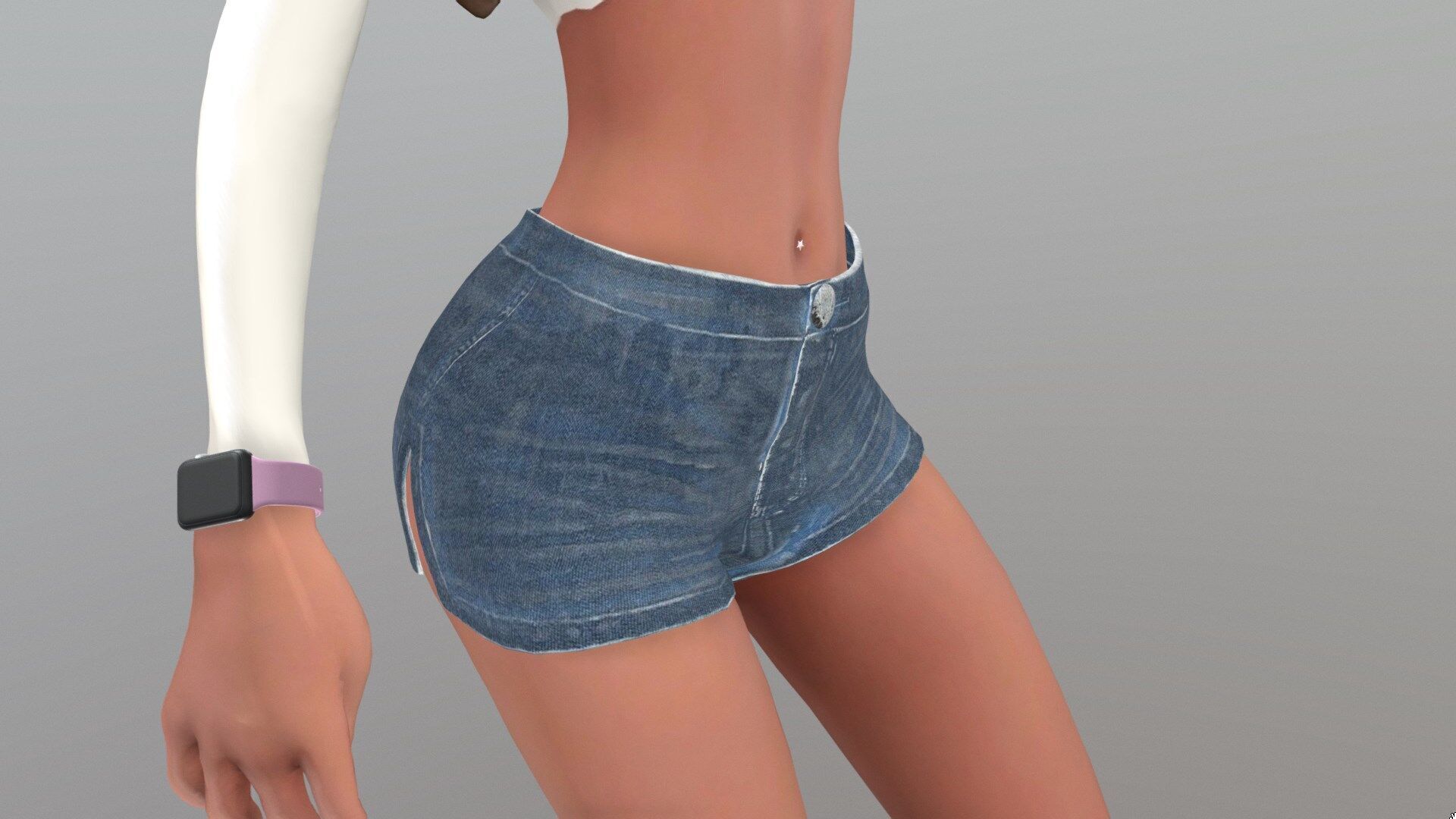 Female character animated 3D model_5