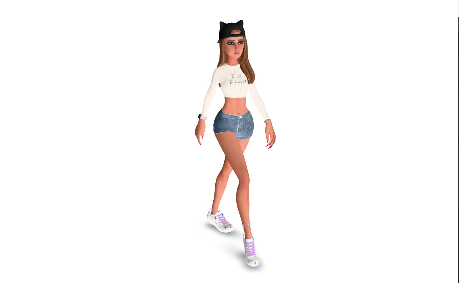 Female character animated 3D model_10