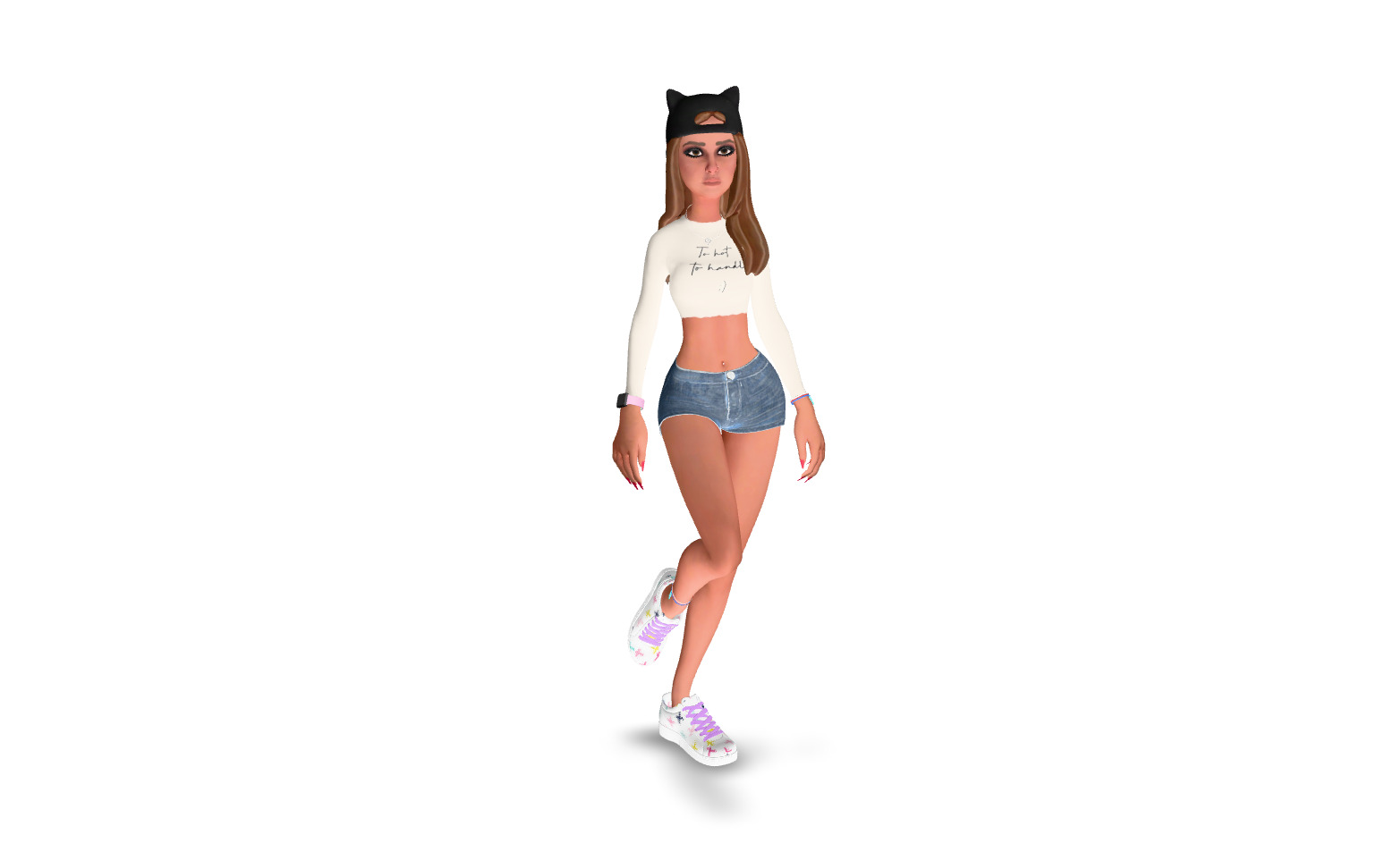 Female character animated 3D model_9