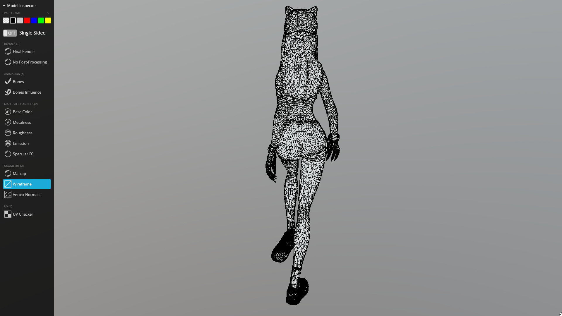 Female character animated 3D model_27