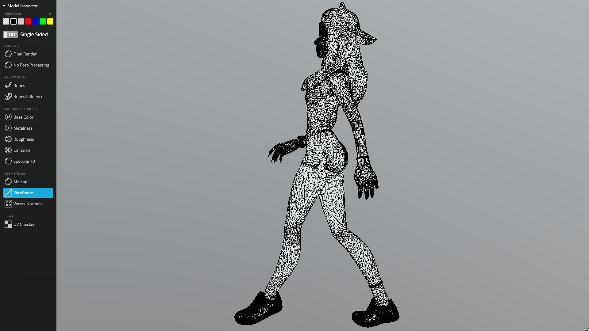 Female character animated 3D model_26