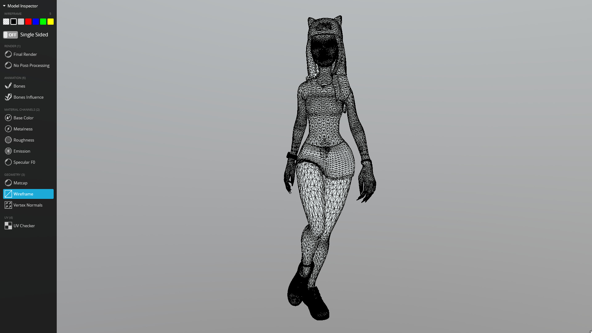 Female character animated 3D model_24