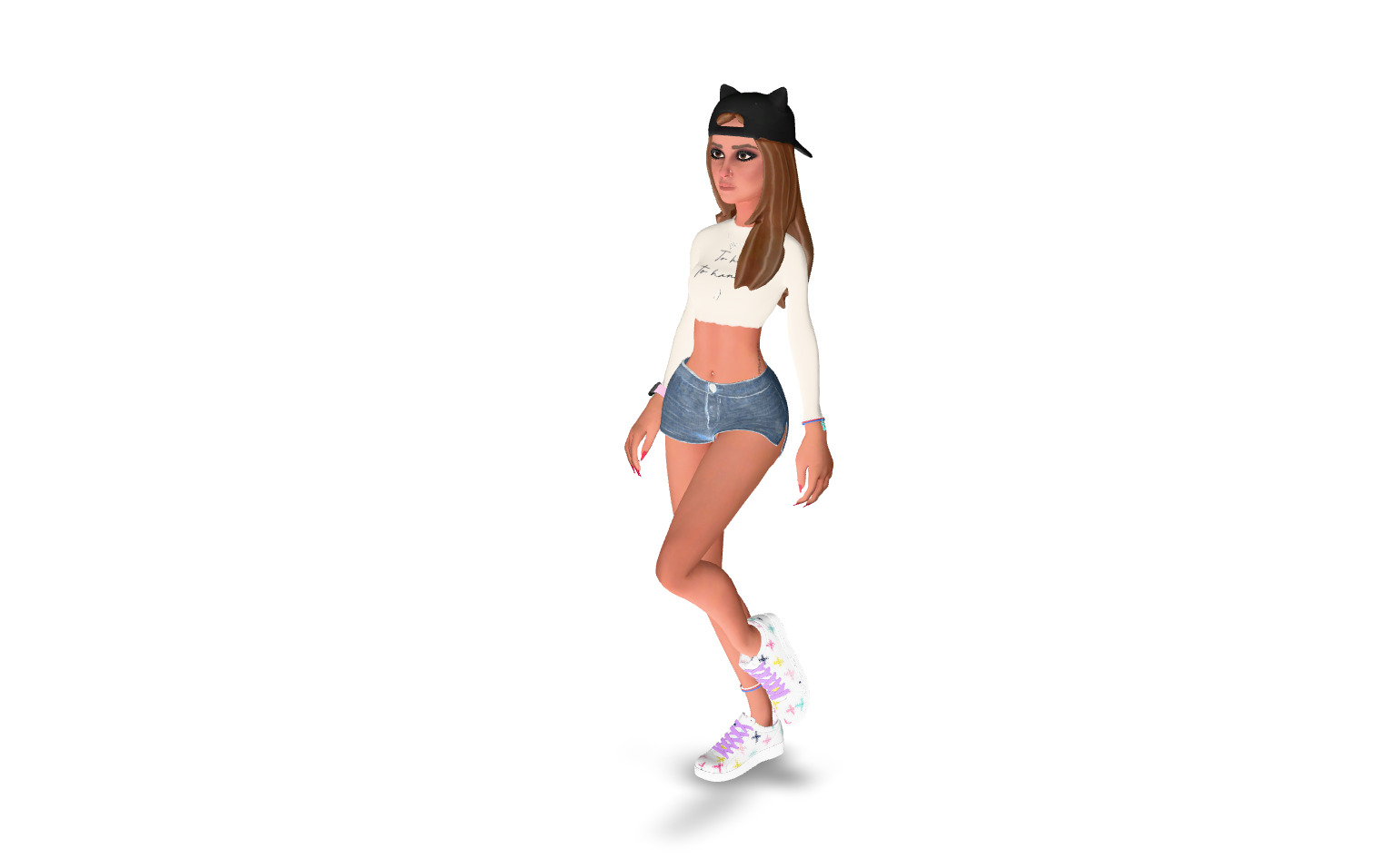 Female character animated 3D model_14