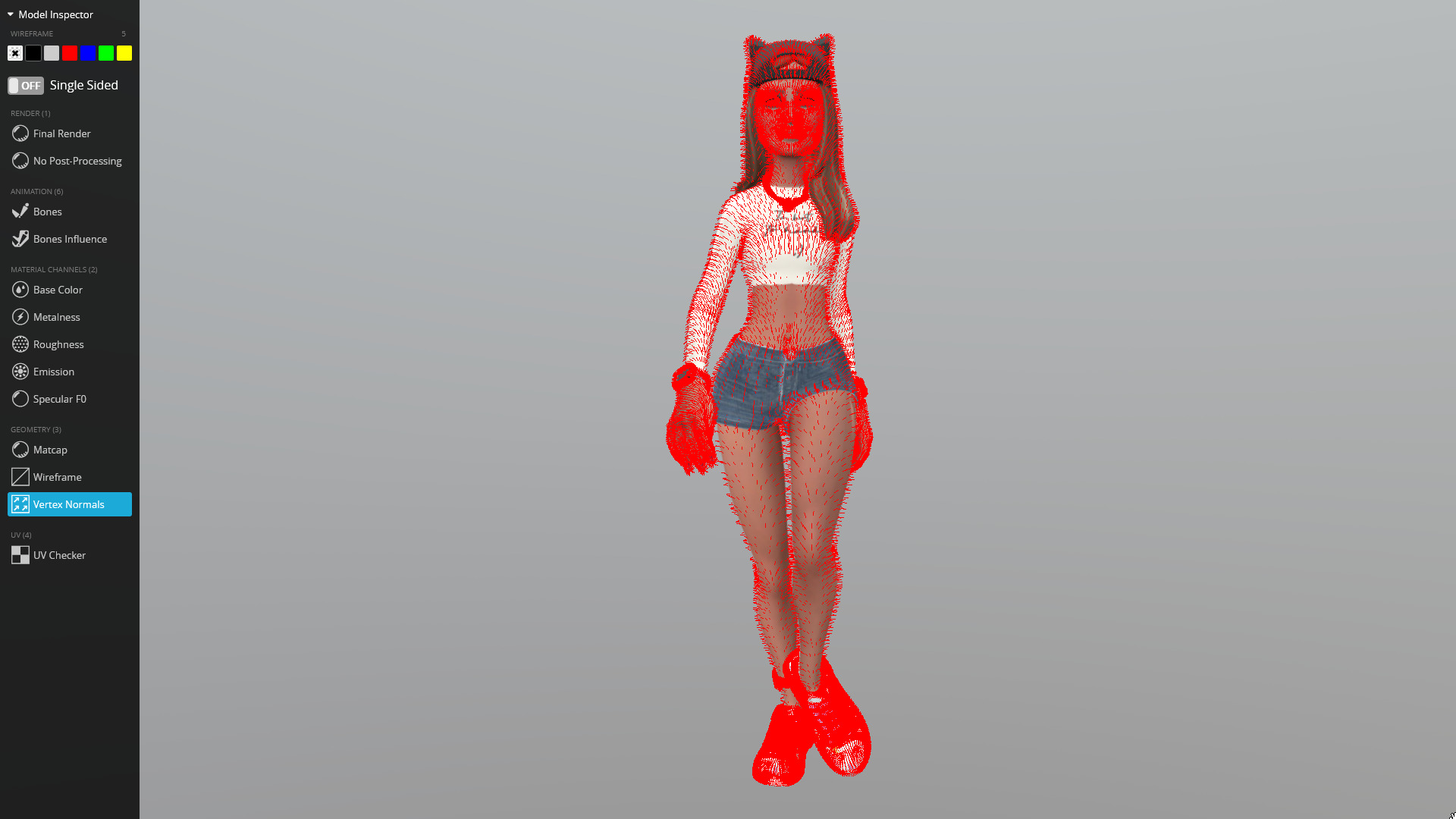 Female character animated 3D model_23