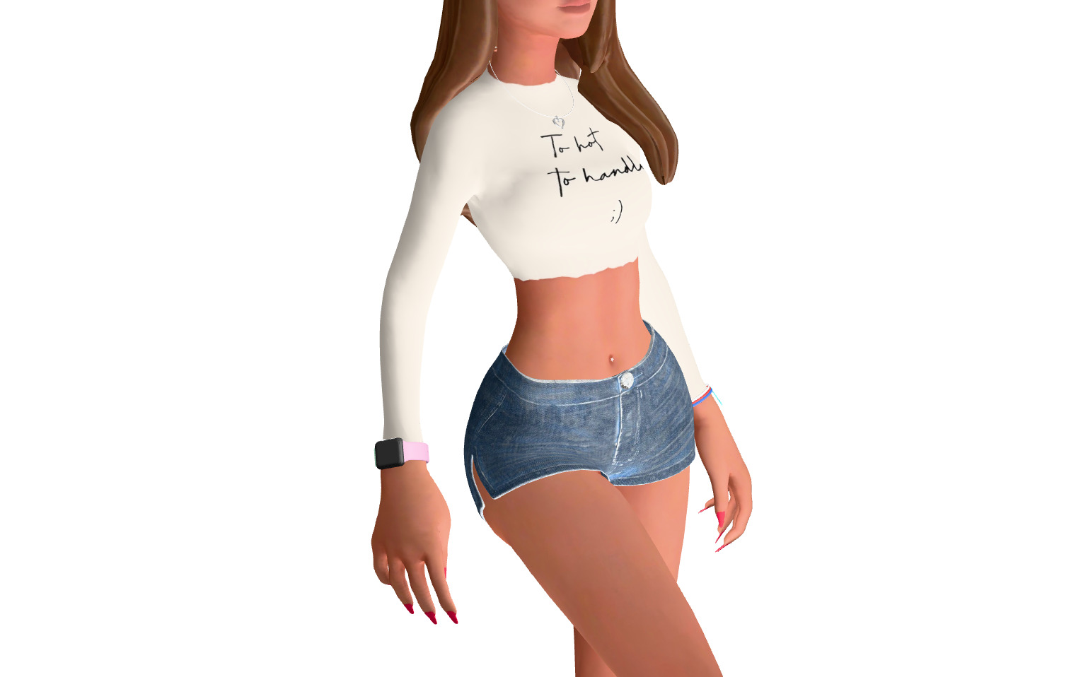 Female character animated 3D model_15