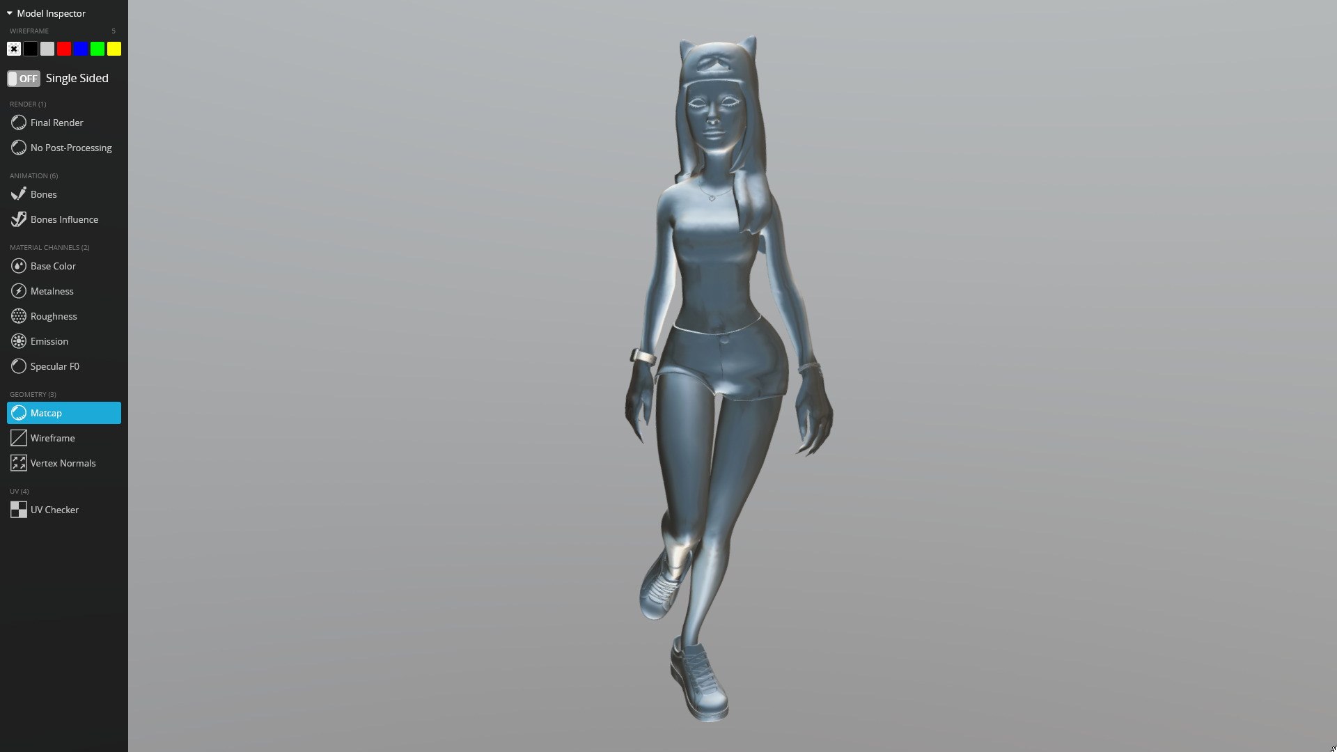 Female character animated 3D model_25