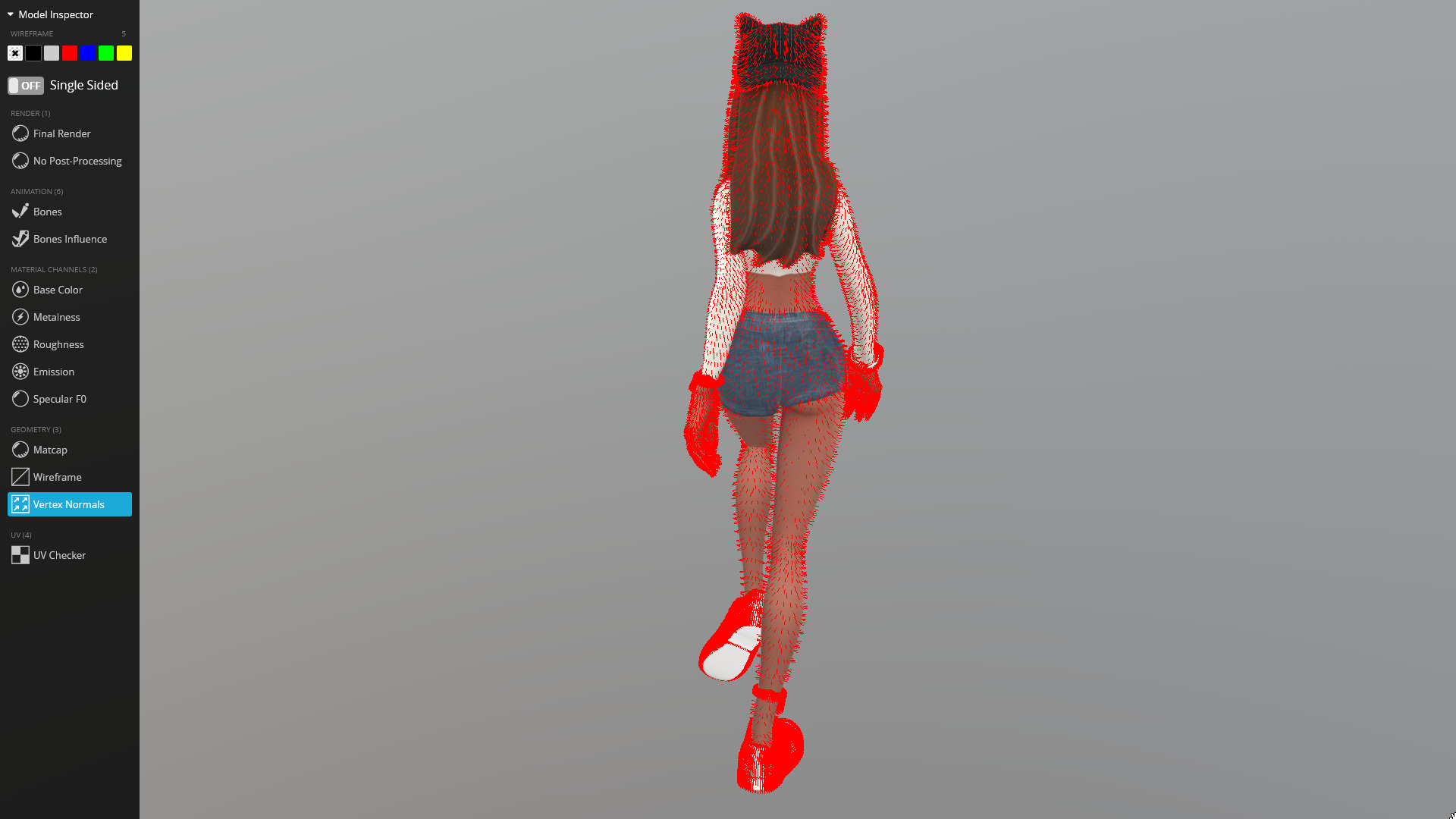 Female character animated 3D model_28